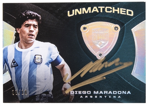 2018-19 Panini Eminence "Unmatched" #U-DM Diego Maradona Signed Card (#08/10) 